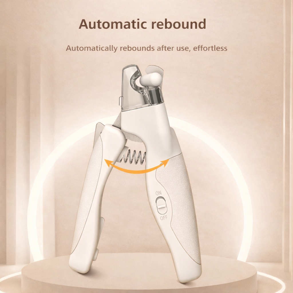 Pet nail clipper with LED light